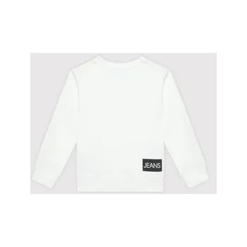 Pánská mikina Calvin Klein Jeans Mikina Unisex Institutional Logo IU0IU00162 Bílá Regular Fit 8Y