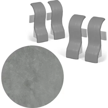 soklová lišta NOVÁK Spojka k soklové liště MDF 40x20 cement grey, 4 ks M08-ABSP001