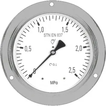 PREMATLAK, a.s. manometr 03323-V 0/600kPa, M20x1,5mm zadní přip, tř. 1,6%, přední příruba