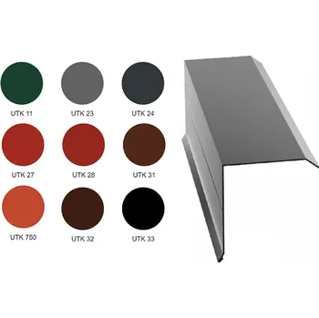 Střešní krytina Štítové lemování horní - závětrná lišta BP2 matný UTK