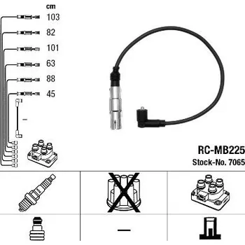 Zapalovací kabel Sada kabelů pro zapalování NGK 7065