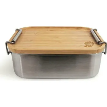 Kempingové nádobí Nerezový jídelní box Bamboo Clip, Origin Outdoors, 1,2 L