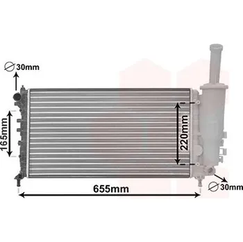 Chladič motoru Chladič, chlazení motoru VAN WEZEL 17002999