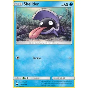 Sběratelská karetní hra Pokémon SUM 033/149 Shellder - Sun & Moon Stav: Excellent, Verze: REVERSE HOLO