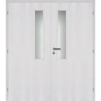 Interiérové dveře Dveře interiérové DOORNITE 125 cm sklo VERTIKUS dvoukřídlé