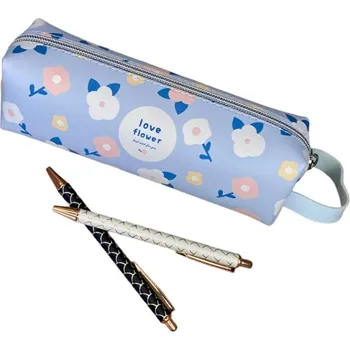 Penál Školní pouzdro KYTIČKY -světle modrá