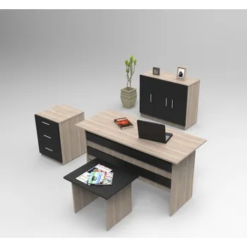 Psací stůl ASIR Set kancelářského nábytku VO12 dub černý