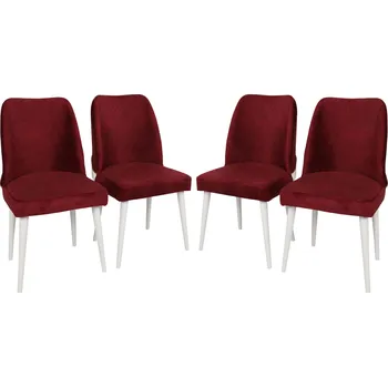 Jídelní židle ASIR Set židlí NOVA červený bílý
