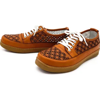 Dámské tenisky Dámské kožené tenisky L0452 LOOKE hnědé Barva: brown, Velikost: 39