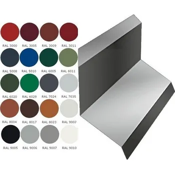 Střešní krytina Lemování ke zdi horní - plechová krytina BP2 RAL lesklá