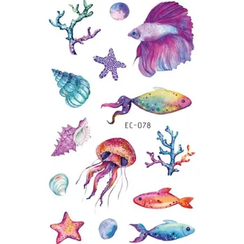 Odstranitelné tetování Dočasné nalepovací tetování barevné, dětské motivy, podmořský svět