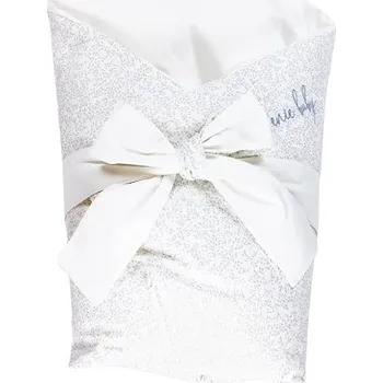 Zavinovačka ENIE BABY péřová zavinovačka SATINE 100x100cm Grey Leaves