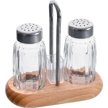 Dóza na potraviny Kořenka se stojanem WOODEN 2 ks