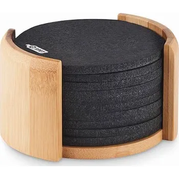 Podtácek RPET podtácky v bambus. držáku - BAHIA, dřevo