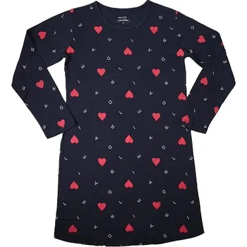 Dívčí noční košile DÍVČÍ NOČNÍ KOŠILE tm.modrá Wolf S2382 (dívčí noční košile dlouhý rukáv)