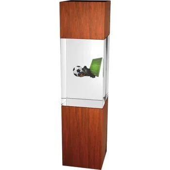 Poháry Bauer Skleněná trofej - kombinace skla a dřeva CR3067M2 | Fotbal