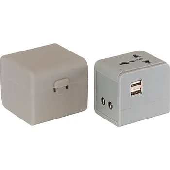 Cestovní adaptér Cestovní adaptér TRAVEL MATE, šedá