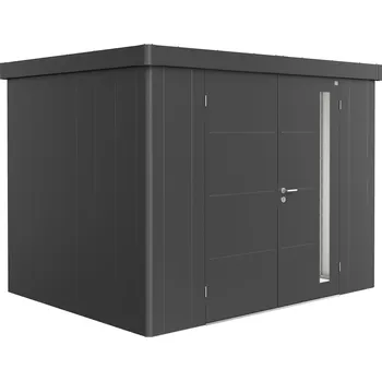 Zahradní domek Zahradní domek NEO 2C, tmavě šedá, dvoukřídlé dveře BH86008