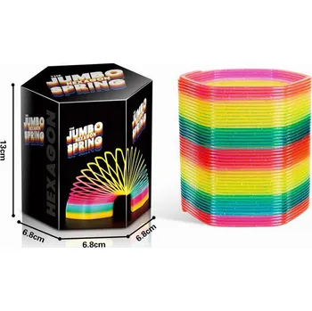 Hračka pro nejmenší Mac Toys Barevná jumbo spirála se třpytkami