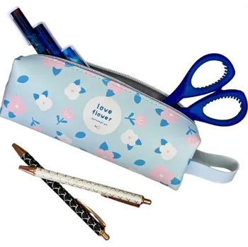 Penál Školní pouzdro KYTIČKY -světle zelená