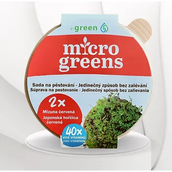 Semeno Mizuna červená - semínka microgreens - pěstování bez zalévání inWeek