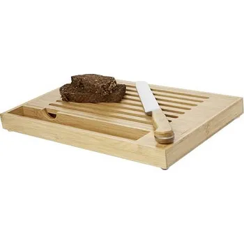 Kuchyňské prkénko Bambusové prkénko s nožem Pao, stříbrná