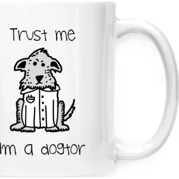 Hrnek malý bílý s potiskem Im dogtor