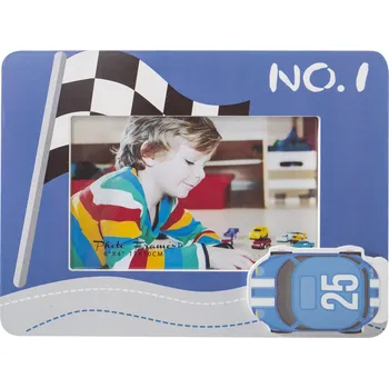 DŘEVĚNÝ DEKORAČNÍ RÁMEK ALEX (05) 17X22X1 CM MODRÝ