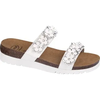 Dámské pantofle obuv Scholl LETIZIA bílé zdravotní sandály
