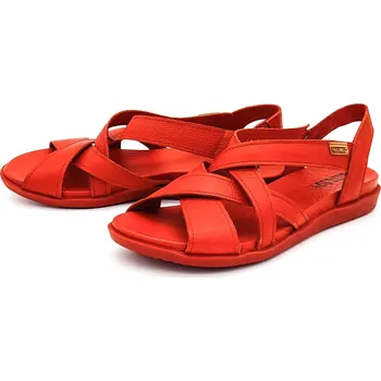 Dámské sandále Dámské kožené sandále WOH-0805 BG PIKOLINOS červené Barva: coral, Velikost: 38