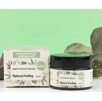 Kvitok Jemný šípkový peeling pro mastnou/problematickou pleť 30 ml