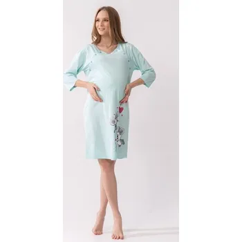 Dámská noční košile Vienetta Secret Dámská noční košile mateřská Koaly mentolová Barva: mentolová, Velikost: L