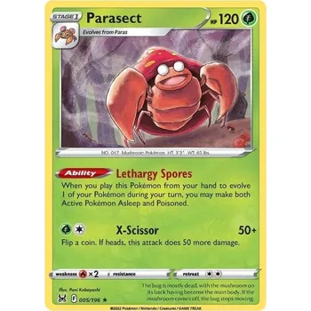 Karetní hra Pokémon karta Parasect 005/196 - Lost Origin