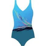 Dámské jednodílné plavky Naturana 73406 zelené Barva: Zelená, Velikost: 90E