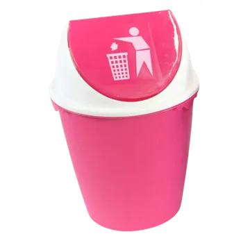 Odpadkový koš Dětský odpadkový koš v růžové barvě s potiskem d23,5x34cm - 6 l