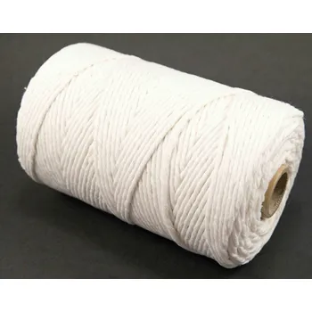 Macrame - bílá - průměr 0,3 cm - návin 200 metrů