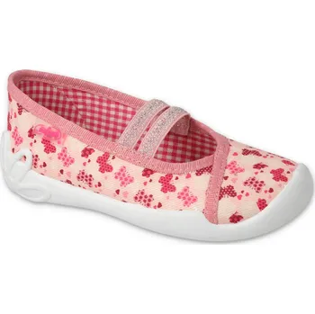 Dívčí bačkory BEFADO dětské papučky/cvičky - BLANCA 116X310 (stélka kůže) Velikost: 27