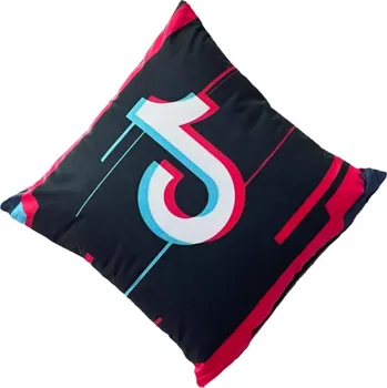 Povlak na dekorativní polštářek Numberoplus Povlak na polštář černé a červené - Tik tok hudba