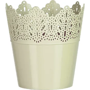 Obal na květináč Koronka malá 1N Barva: Krémová