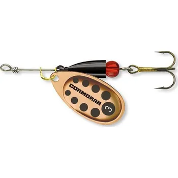 Umělá nástraha Cormoran třpytka Bullet měděná černé tečky