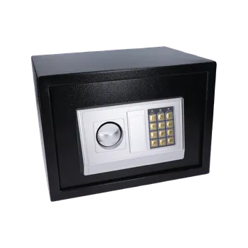 Trezor KOVIAN, s.r.o. Nábytkový elektronický trezor (350x250x250mm), hrúbka: dverí 3mm, telo 1mm, vnútorné rozmery 245x185x245mm, farba: čierna