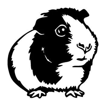 Samolepící dekorace SAMOLEPKA Morče 003 pravá (01 - černá) NA AUTO, NÁLEPKA, FÓLIE, POLEP, TUNING, VLASTNÍ TEXT, TISK, AUTOSAMOLEPKY.cz, POLEPY, OBRÁZEK, LOGO, SAMOLEPKY