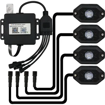 LED páska LED podsvětlení podvozku RGB 12-24V, Bluetooth, 12x3W