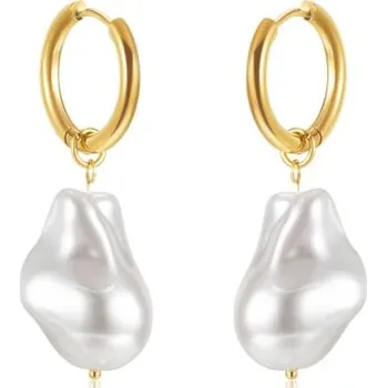 Náušnice ORNAMENTI Pozlacené náušnice Chunky Pearl gold