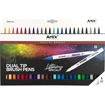 Main Papel S.L. Sada oboustranných fixů se dvěma hroty (24ks) mix barev