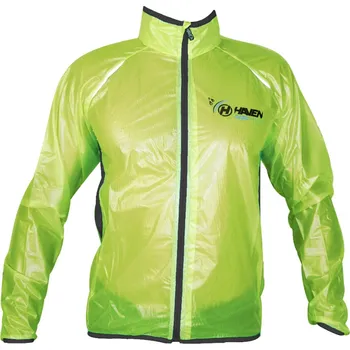 Cyklistická bunda HAVEN Cyklistická voděodolná pláštěnka - RAINSHIELD - zelená/černá 4XL