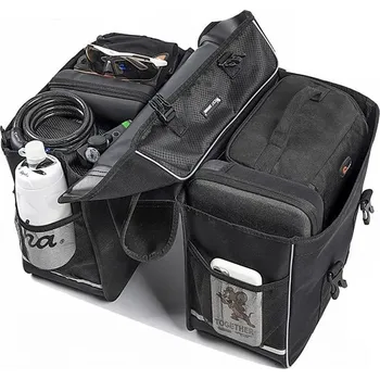 Horské kolo West Biking brašna na zadní nosič kola - Černá, 30 litrů