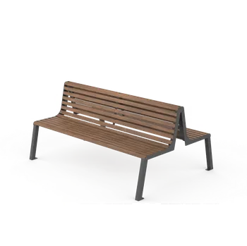 Zahradní lavice HTI VITA Lavička s opěradlem LVI293.01 Materiál konstrukce: ocel, Povrchová úprava: komaxit dle RAL, Typ použitého obložení: ash