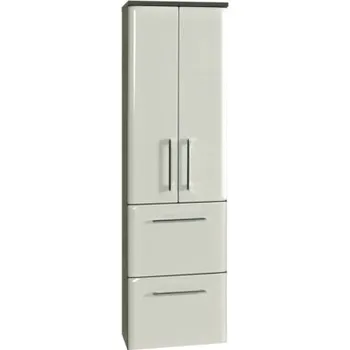 Koupelnový nábytek Koupelnová skříňka střední Pelipal SERA bílá/grafit 2 zásuvky 2 dvířka