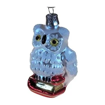 Vánoční ozdoba vánoční ozdoba Sova kniha 6cm